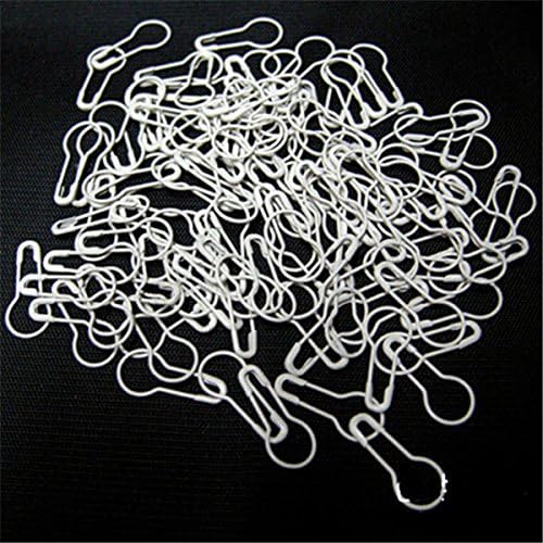 300Pcs Small Metal White Safety Pins 0.8" / 20mm White Gourd Pin