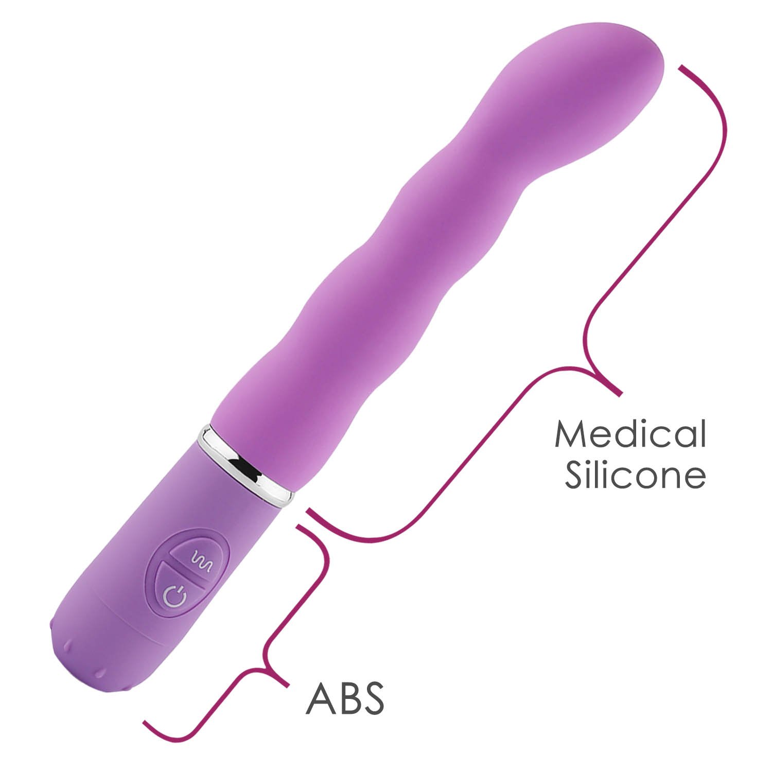 CRDC Life Upgrade 10 Modes Silicone Vibrator G-spot Vibration Clitoral Stimulate Massager Masturbation in Purple
