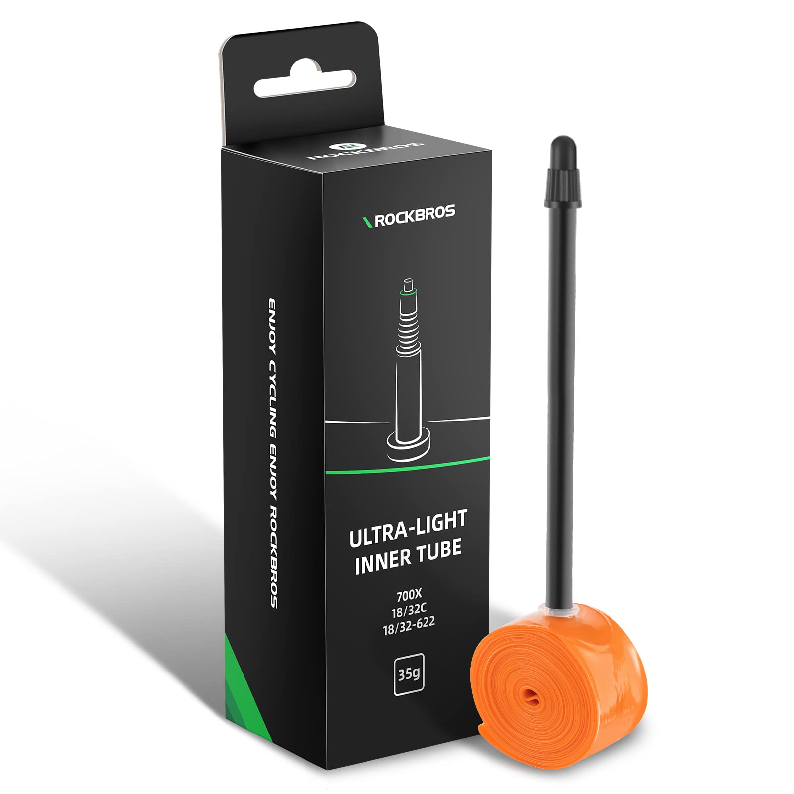 ROCKBROS 24g/35g Ultralight TPU Inner Tube 700 x 18-32C Bike Inner Tube Lightweight with 65mm/85mm Valve Road Bicycle Tire 28'' 701C