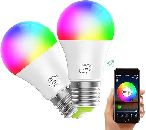 rabbitstorm wifi lampara inteligente bombilla control remoto de smart moviles control de voz de amazon alexa y google home 16 millones distintos