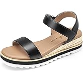 Athlefit Girls Wedge Sandals Kids Platform Espadrille Heels Dress Shoes | Little Big Kids, Open-toe summer shoes, Adjustable, Lightweight, slip-resistant, Comfort, Flower Girl for Wedding Party Daily