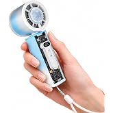 dreame Handheld Portable Fan with Instant Cooling System, 120&deg; Oscillation | Desk Fan with Powerful Airflow, 100 Speeds, LED Display, Soft Light, Personal Fan for Travel, Makeup, Gift for Women, Blue