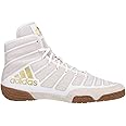 Adidas Men's Varner Wrestling Shoe, White/Matte Gold/Brown, 7.5