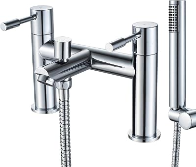 Luckyhome Bath Taps with Shower Filler Mixer Chrome Solid Brass BM025