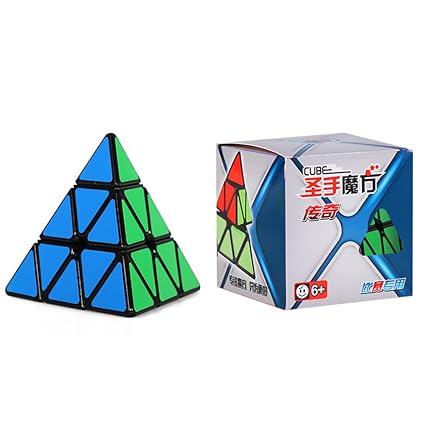 Etbotu 3x3 Pyramid Shaped Portable Magic Cube Creative Brain Relief Stress Childrens Intelligence Puzzle Toys