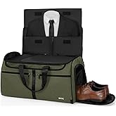 Duffle Garment Bag For Travel Convertible Garment Bag With Shoe Compartment, 2 in 1 Detechable Shoulder Strap Carry On Duffel Bag For Men Women