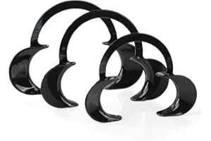 LA MIERE Dental Cheek Retractor C Shape Mouth Opener Size S,M,L, Pack of 3, Black