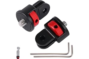 2pcs Tripod Mount Adapters, 360° Adjustment 1/4-20 Screw Conversion Adapter for Insta360 X3 & Other Standard 1/4in Accessorie