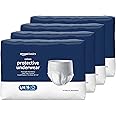 Amazon Basics Unisex Protective Underwear, Overnight Absorbency, Small/Medium, 64 Count, (4 Packs of 16)