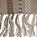 DII Farmhouse Braided Stripe Table Runner Collection, 15x108 (15x113, Fringe Included), Stone