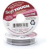 Soft Flex Kink-Resistant Beading Jewelry Wire, 0.10 in, 10 ft | Kink-resistant jewelry wire, For bead stringing, bracelets + necklaces, Jewelry-making and craft projects, thin beading wire
