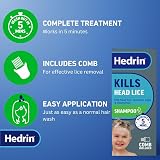 Hedrin Head Lice Shampoo & Comb Kit, 4 Treatments, 100ml, Clinically Tested view 2