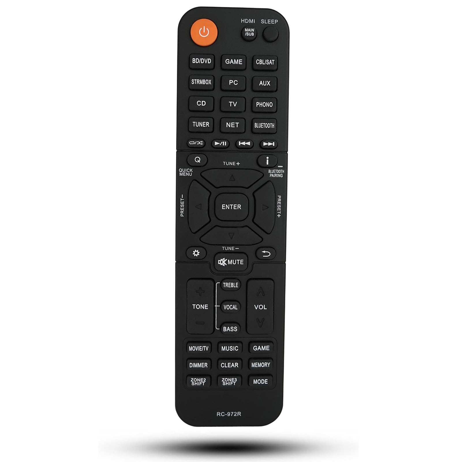 Photo 1 of Replacement Remote Control for Onkyo TX-DS787 TX-NR626 RC-972R TX-NR696 Network Home Theater A/V Receiver