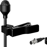 J K MIC-J 044 Lapel Microphone Lavalier Microphone Compatible with AKG Samson Wireless Transmitter - Mini XLR TA3F Plug