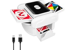 aquota Card Shuffler - Automatic Card Shuffler Rechargeable Low Noise Portable Card Shuffler 1-2 Decks for Poker|UNO| Blackjack|Skip-Bo|Phase 10