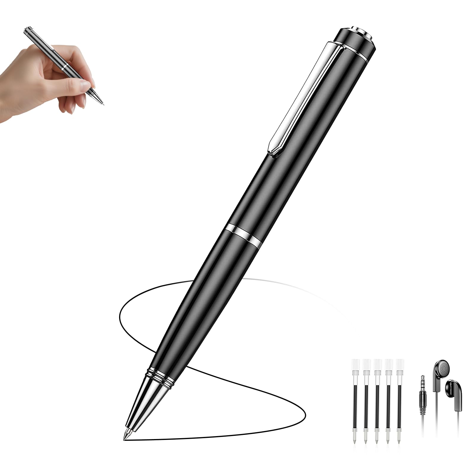 Photo 1 of 136GB Digital Voice Recorder, Sound Recorder with AI Noise Reduction, Playback & Voice Activation Audio Recording Device, 180 Days Storage Capacity Audio Recorder for Lectures/Meetings/Interviews