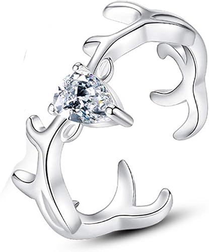 Epinki Coppia Di Anelli In Argento Sterling 925 Design Cervo Regolabile Anello Di Fidanzamento Con Zirconi Bianchi Regalo Per Coppia E Argento Colore Donna Cod Zgf1086paar2de02 Amazon It Abbigliamento