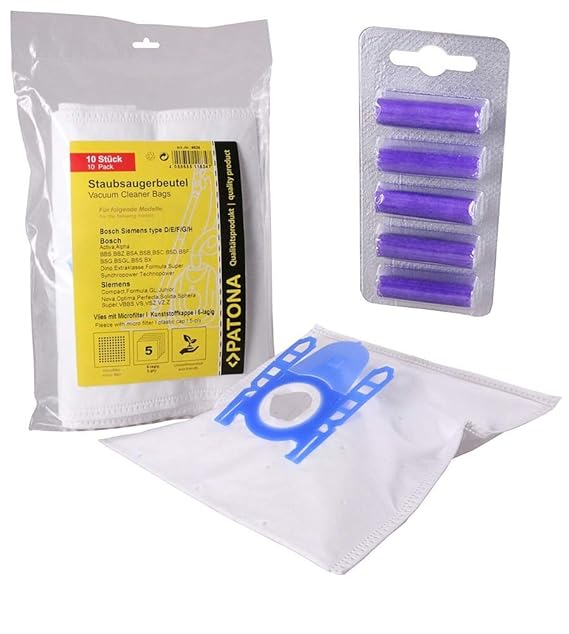 pabuTEL-Bundle 20 Staubsaugerbeutel geeignet für Siemens VZ41FGALL PowerProtect (Type G All, außer VS01) + 5 Deo-Sticks (Lave