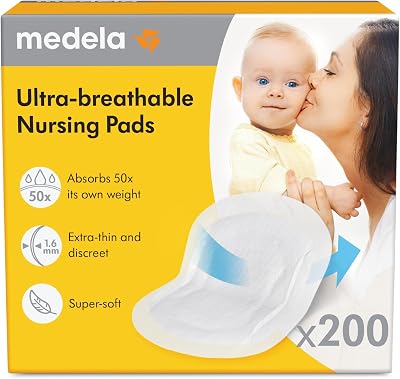 Medela Ultra-Breathable Nursing Pads Highly Absorbent 200 Pack