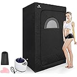COSVALVE Full Size Steam Sauna Kit, Portable Sauna for Home Spa with 2.6L & 1000W Steam Generator, Remote Control, Indoor Ste