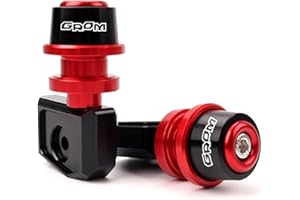 ZYAKOMO Compatible with Grom 125 2024 2025 MSX125 MSX 125 2013-2021 2022 2023 Grom Accessories CNC Motorcycle Swingarm Spools Sliders Rear Wheel Axle Stand Screws Adapter (Red)