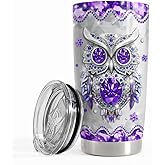 SANDJEST Owls Gifts for Women Girls Owl Tumbler 20oz Jewelry Drawings Stainless Steel Insulated Tumblers Coffee Travel Mug Cup Gift for Birthday Christmas