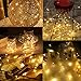 Moreplus Solar String Lights 8 Modes Copper Wire Lights Indoor/Outdoor Waterproof Decorative String Lights for Garden, Patio, Home, Yard Party, Wedding, Christmas Warm White (100 LED)