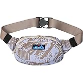 KAVU Canvas Spectator Belt Bag, Cotton Fanny Pack for Travel | 100% 12oz Cotton Canvas, Mesh-Backed &amp; Padded Back Panel | 2 Zip Pockets, Adjustable 17-50-In Strap | Travel &amp; Festivals