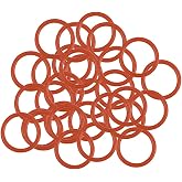 uxcell Silicone O-Ring, 10mm OD, 8mm ID, 1mm Width, VMQ Seal Rings Gasket, Red, Pack of 30