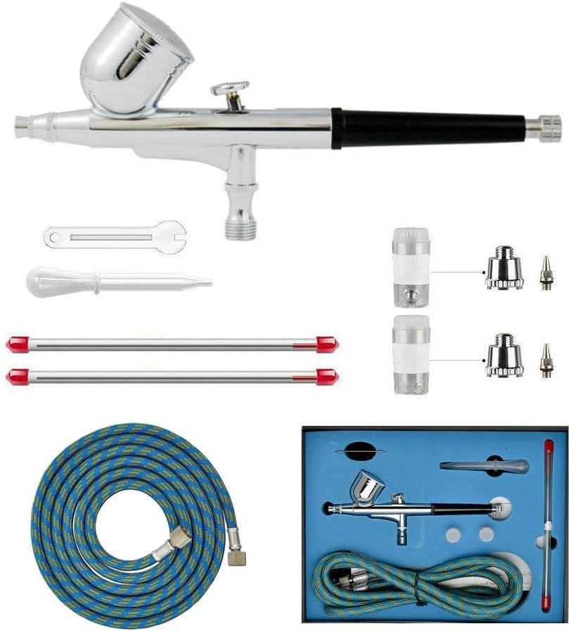 Royalmax Top Quality Airbrush Kits,Airbrush Equipment,0.2+0.3+0.5mm 7cc