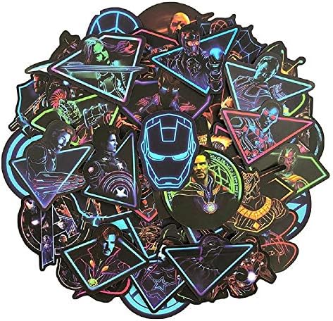 48Pcs Avenger Marvel Graffiti Stickers for Water Bottle Laptops Skateboards Luggage Cars Snowboard DIY Decoration