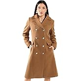 Vince Camuto Winter Coats - Women Double-Breasted Faux Collar Wool Womens Jacket