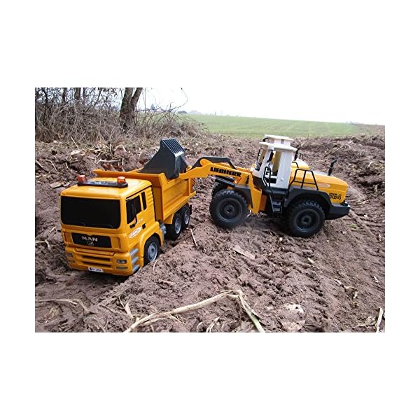 RC Radlader 1:20 2,4 GHz LKW u. Walze 3 er Set Ferngesteuert Top 405007/3 Tlg – Bild 4