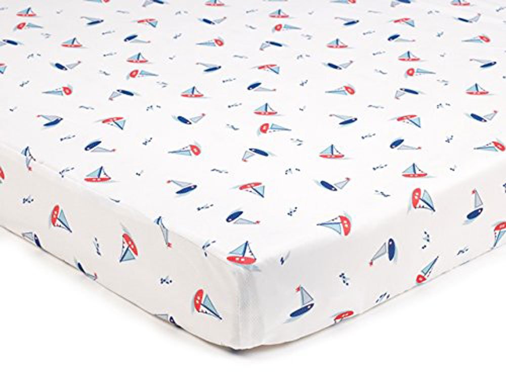 BreathableBaby Super Dry Cot Sheets in Seaside (Pack of 2)