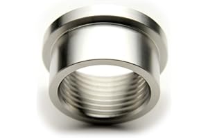 ADAPTORMOUNT 1" NPT Stainless Steel 304 Female Threaded Stepped Weld Bung Mounting Fitting (OD 1.5") with Top Head (OD 1.7")