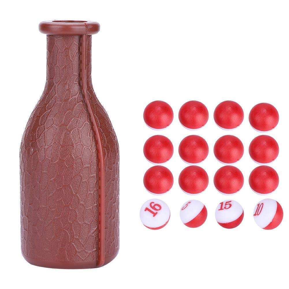 Demeras Billiard Shaker Bottle Billiard Pool Shaker Bottle with 16 Numbered Marbles Dice box Billiard Accessories