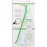 Vetoquinol Enzadent Enzymatic Toothpaste Kit + Fingerbrush & Dual-End Toothbrush for Cats & Dogs – 3.2 oz, Poultry Flavor – O