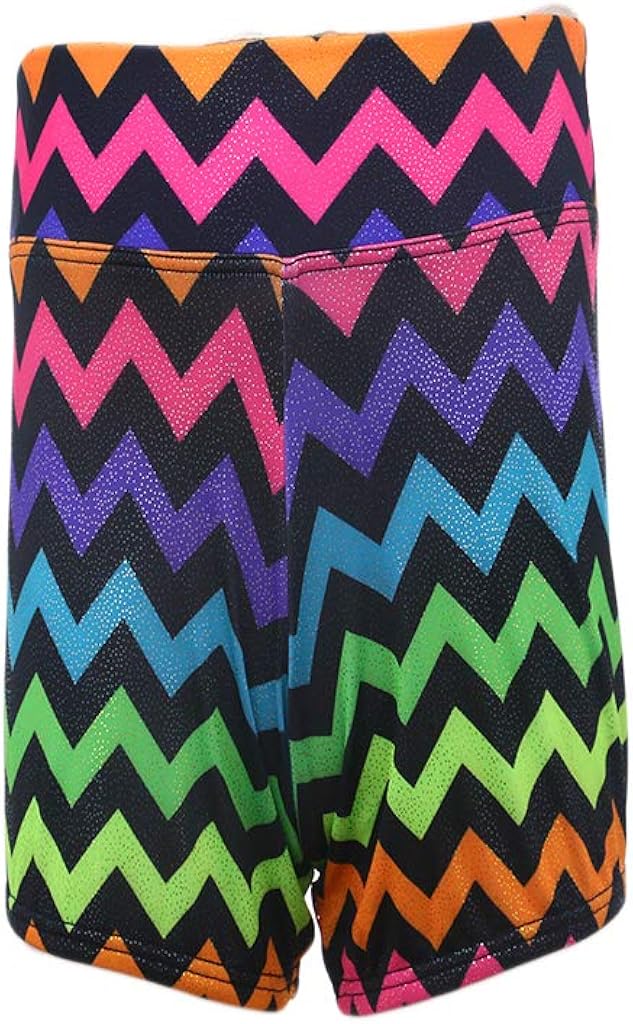 FeiTianWu Gymnastics Shorts for Girls Sparkle Glitter Dance Tumbling Athletic Gymnastics Short 3-14Years: Clothing