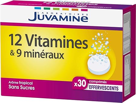 Juvamine 12 Vitamines 9 Mineraux 30 Comprimes Effervescents Amazon Fr Hygiasne Et Soins Du Corps
