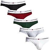 HOOFESAN Mens Underwear Briefs Pack Stretch Cotton Low Rise Briefs for Men Wide Waistband Multipack