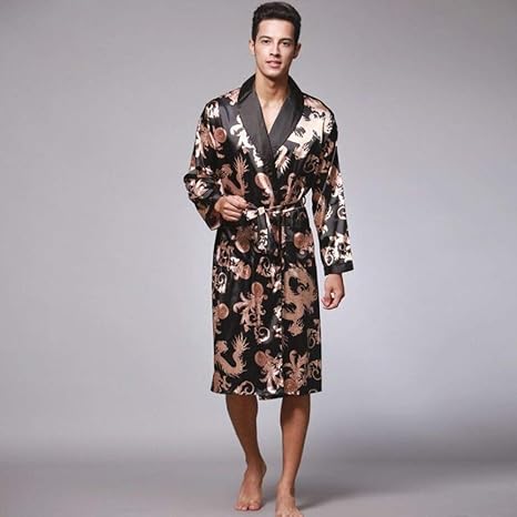 chinese silk robe men's