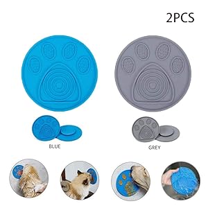 Slow Feeder Dog Mat for Pet Bathing,Grooming,and Dog Training Durable Silicone Distraction Device and Perfect for Dog Food,Dog Treats,Yogurt and More