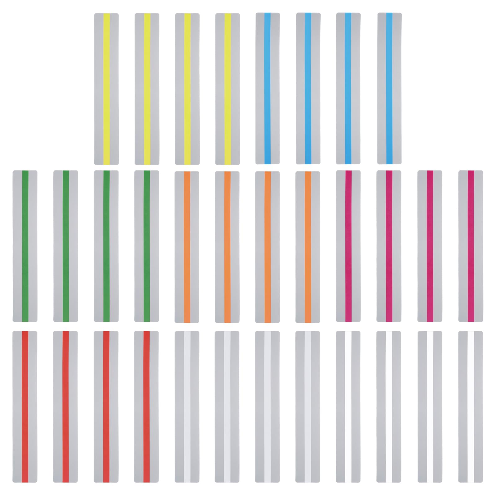 PATIKIL Guided Reading Strips, 32pcs Tracking Highlight Colored Overlay Bookmark Reduce Visual Stress Teacher Teaching Supply for Classroom, Multi Colors