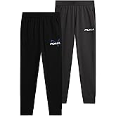 PUMA Boys Sweatpants - 2 Pack French Terry Performance Jogger Pants for Boys - Soft Activewear Jogger Pants (Sizes: S-XL)