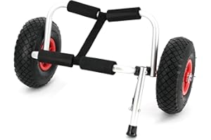 Xproutdoor Universal Kayak Trolley Canoe Carrier, Foldable Kayak Cart Heavy Duty Aluminum 220LB/100 kg Capacity Dolly for Kayak, Canoe, Float Mats, Jon Boat, One Leg