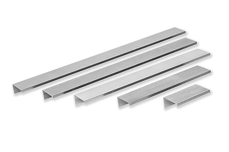 Gedotec Möbelgriffe Edelstahl Griffleiste für Küchen-Schränke - GR10031 | Bohrabstand 140 mm | Küchengriffe Aluminium rostfre