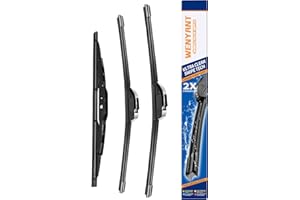 Wenyant - Jeu de balais d'essuie-glace pour pare-brise de voiture d'origine, remplacement automobile, compatible avec Chrysler Town Country 2008-2016 Grand Caravan 2008-2019 - 66 cm/50,8 cm/40,6 cm
