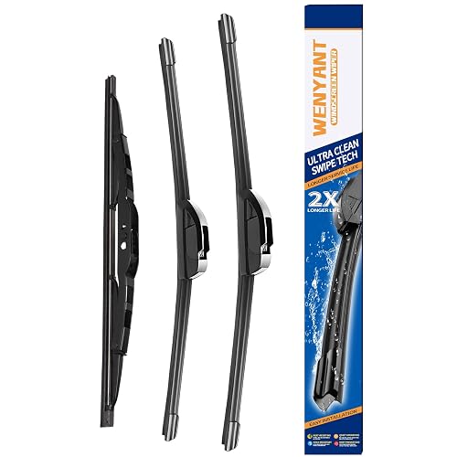 Wenyant Windshield Wiper Blades for My Car Original Equipment Automotive Replacement Compatible with Chrysler Town Country 2008-2016 Grand Caravan 2008-2019 Wiper Blades Set - 26"/20"/16"(Set of 3)