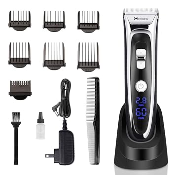 Amazon Com Cordless Hair Clippers For Men Professional Head Hair