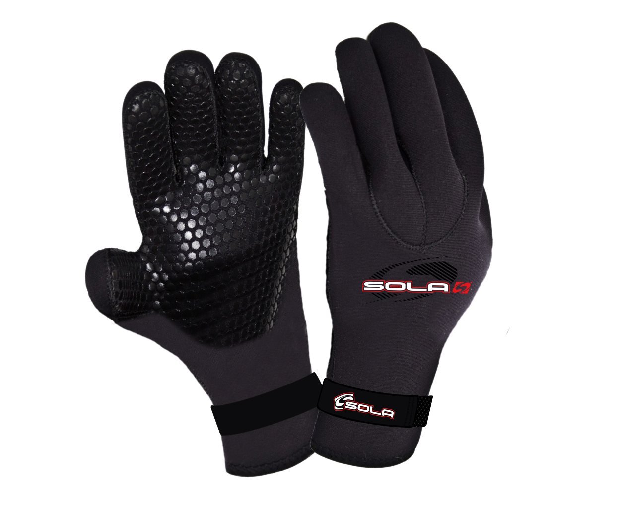 Sola 3MM TITANIUM DOUBLE LINED GLOVE 3MM TITANIUM DOUBLE LINED GLOVE - Black/Red, XXS